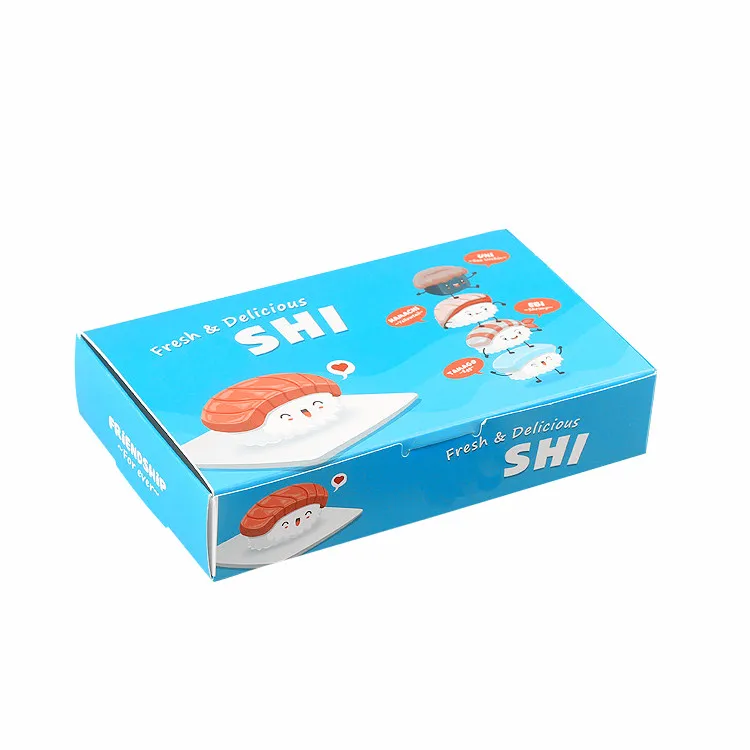 Custom logo print biodegradable take away sushi paper food packaging box
