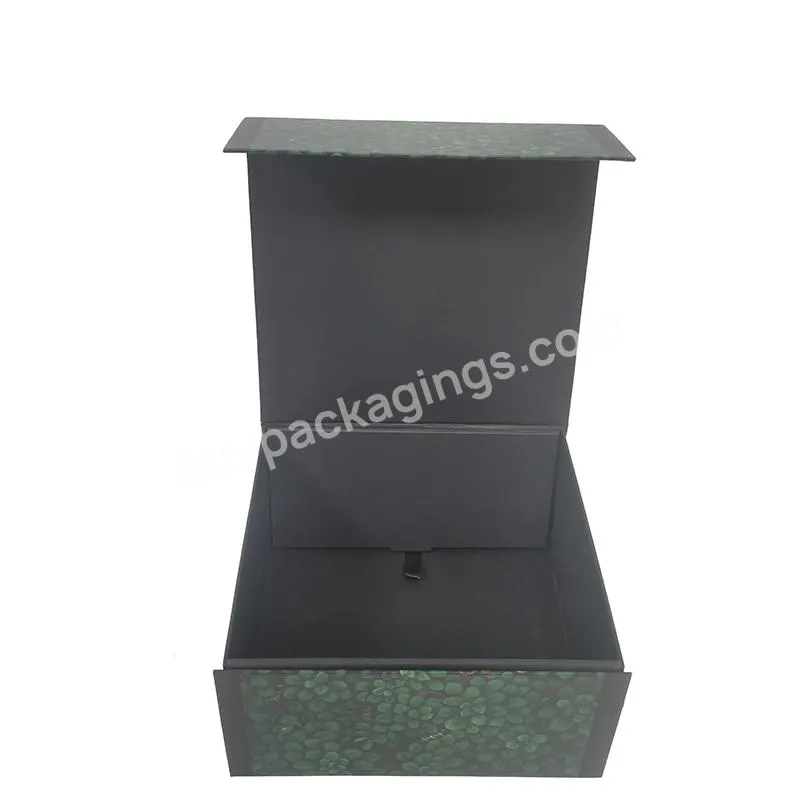 Custom Logo Printed Foldable Magnetic Paper Gift Box Luxury Apparel Clothing T-shirt Clothes Packaging Box