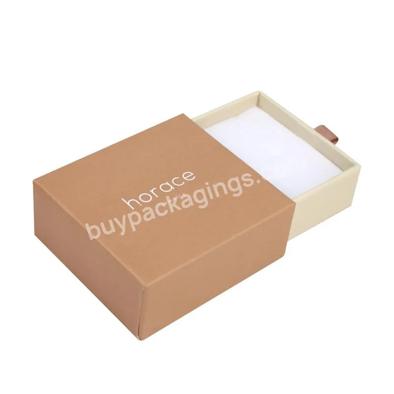 Custom Logo Printed Small Larger Size Kraft Colored  Drawer Gift Box For Packaging