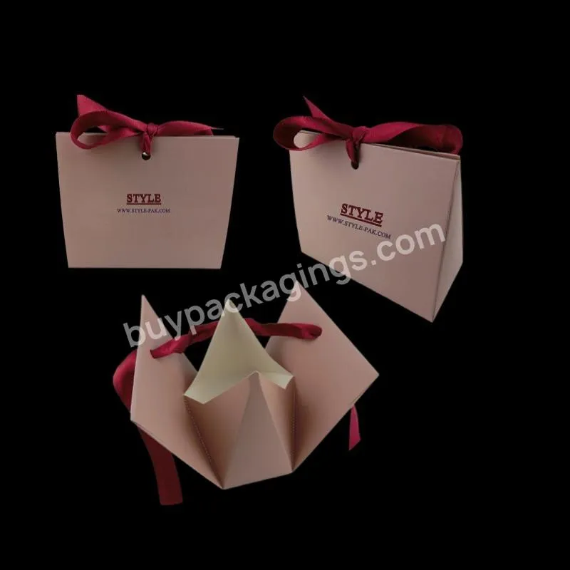 Custom Luxury Moonstone Pink Rose Red Triangle Jewelry Packaging Foldable Folding Paper Box For Earring Necklace Ring Storage - Buy Moonstone Pink Rose Red Triangle Jewelry Packaging Paper Box,Paper Box Gift Box Packaging Box,Paper Box For Earring Ne