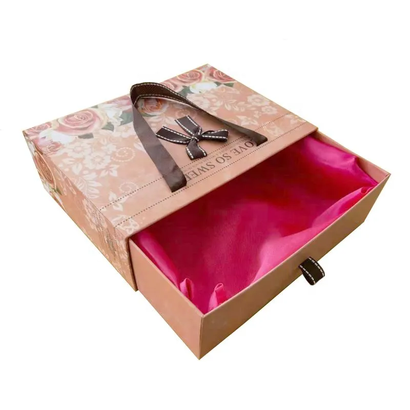 Custom luxury slide drawer hair extensions wigs packaging boxes hair bundle packaging box for bundles