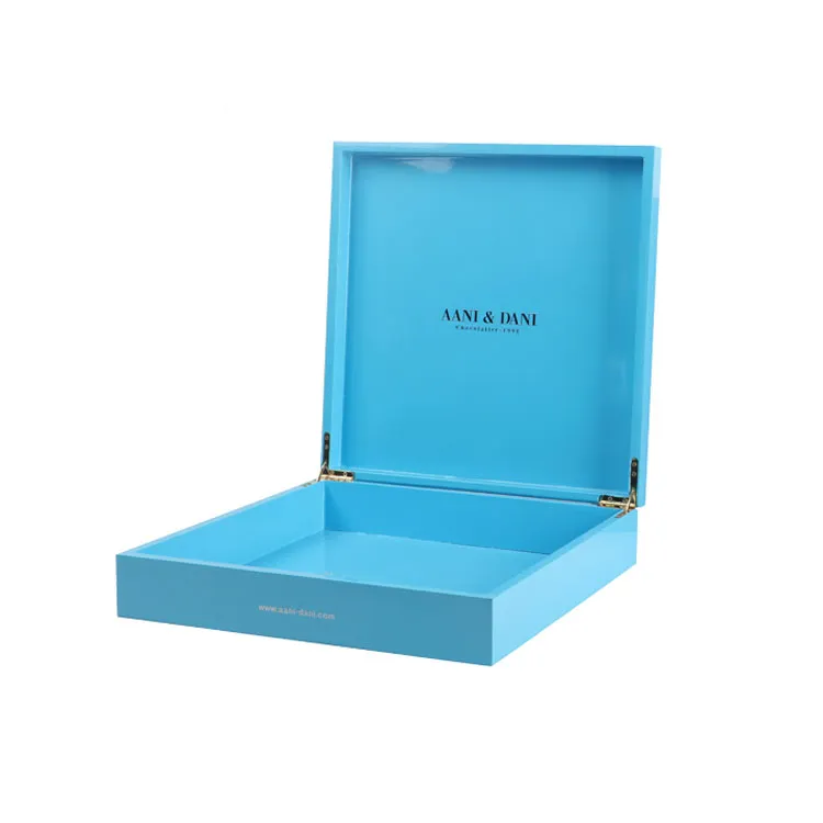 Custom Luxury wooden storage box  Glossy gift Box Chocolate Packaging Boxes