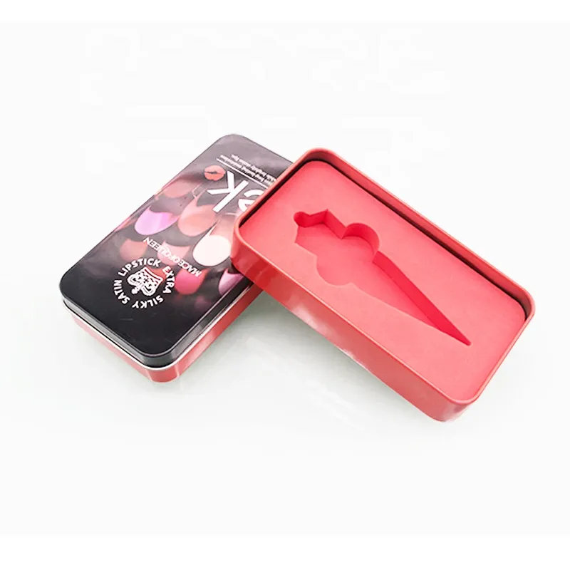 Custom manufacture OEM ODM new products tools gift tea pen lipstick cosmetic metal tin storage box