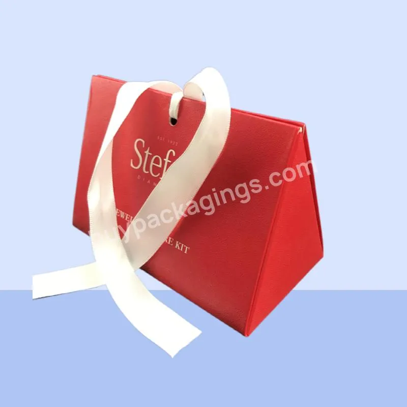 Custom Newest Design Foldable Folding Triangle Shape Packaging Storage Paper Box Shopping Bag For Jewelry Shoes Clothing Wedding - Buy Packaging Storage Paper Box Shopping Bag For Jewelry Shoes Clothing Wedding,Luxury New Design Box For Jewelry,Speci