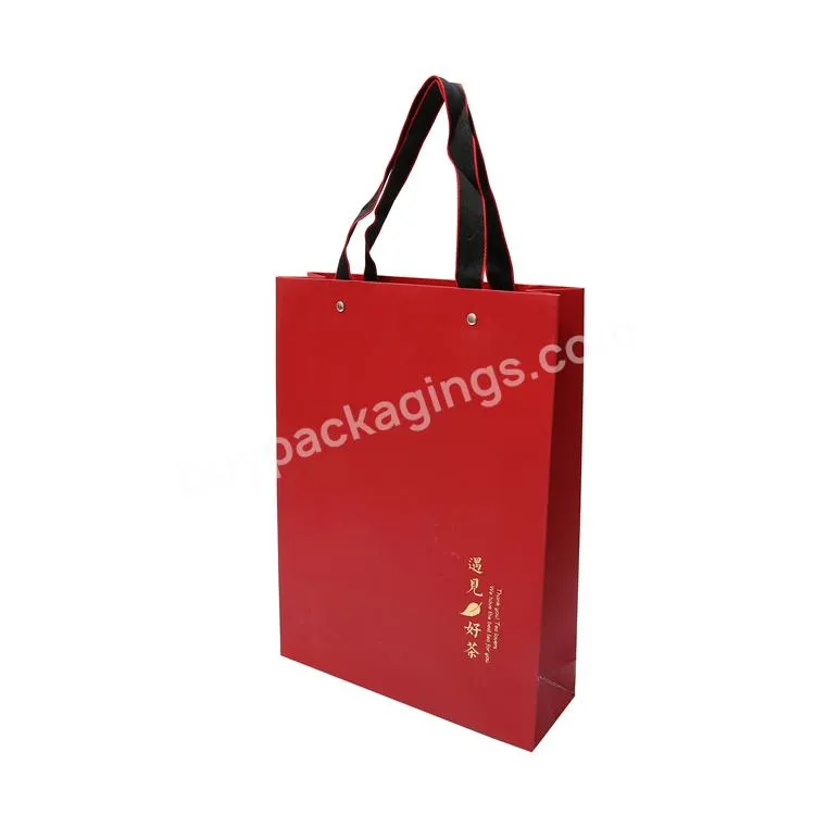 Custom Printed Colorful Reusable Shopping Paper Bag Gift Packaging With Handles
