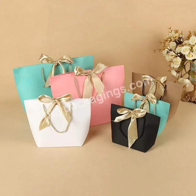 Custom Printed Logo Eco Friendly Packaging Clothes Shopping Paper Bag For Clothes