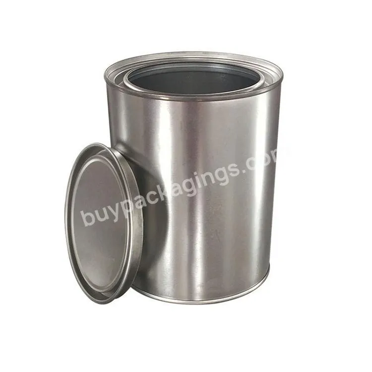 Custom Printed Prevents Rust 1l Round Lever Lid Tin Can For Paint Packaging - Buy Paint Tin Cans,Custom Tin Cans,Custom Printed Tin Can.