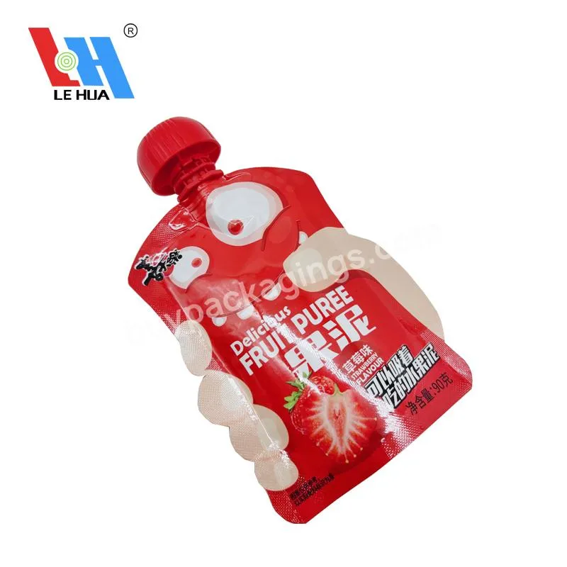 Custom Printed Resealable Nozzle Spout Plastic Bags Pouches Packaging For Juice - Buy Stand Up Pouch,Resealable Bag,Spout Pouch Bag.