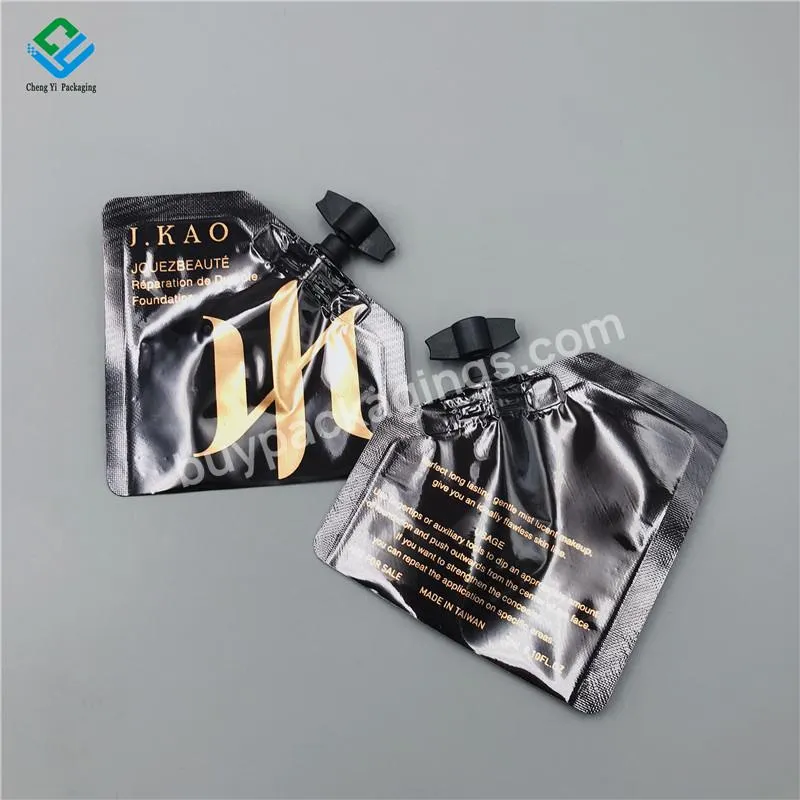 Custom Printed Three Side Seal Aluminium Foil Sample Pouch With Spout 2g 3g 8ml Small Spout Pouch For Skincare Sunscreen Cream - Buy Mini Sachet 5g 10g Small Spout Pouches Disposable Sample Plastic Packaging Bags For Liquid Foundation,15ml Aluminum F
