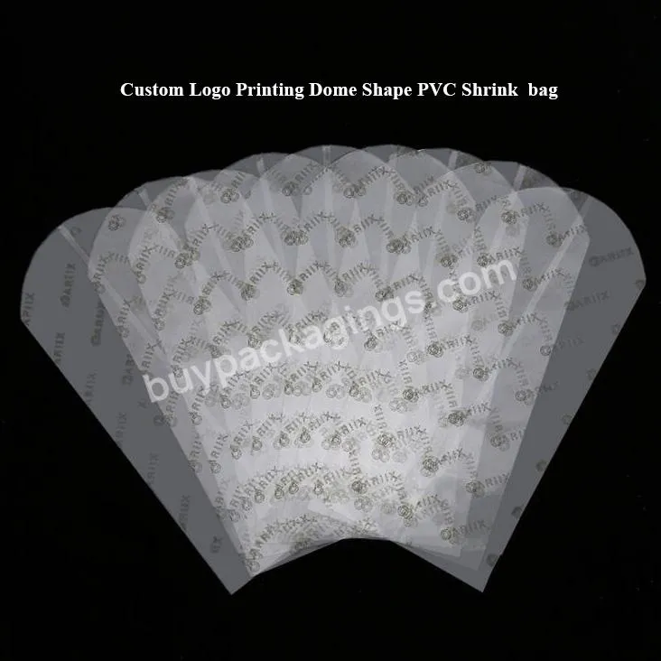 Custom Printing Dome Shaped Clear Pvc Heat Shrink Wrap Bag With Perforated For Jar Bottle Packaging. - Buy Clear Pvc Heat Dome Shrink Wrapping Bag,Pvc Shrink Bag Round Cut,Custom Heat Shrinkable Shape Clear Pvc Shrink Bag.