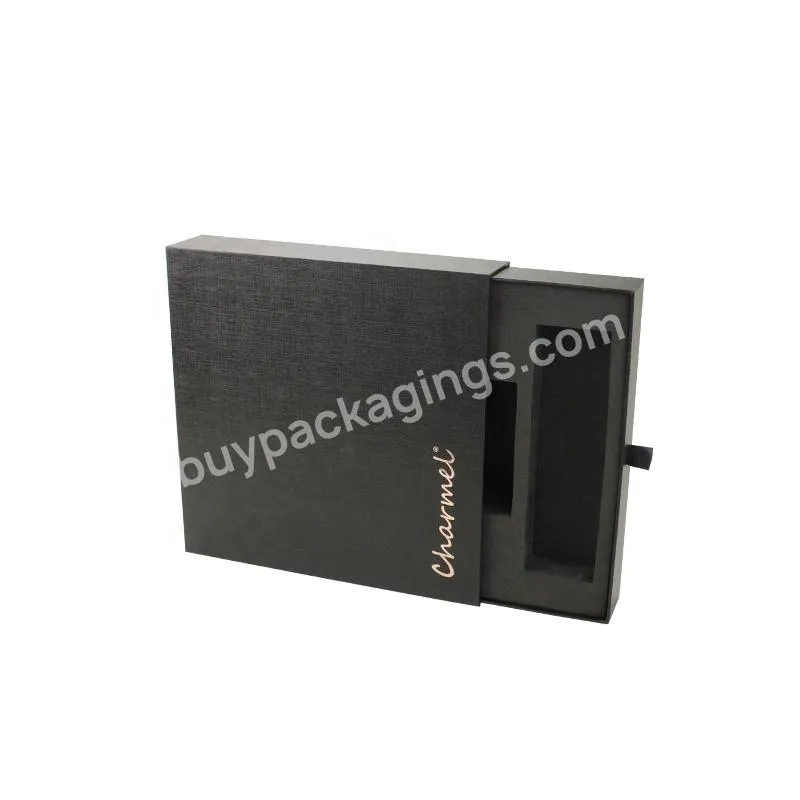 Custom Printing Hard Rigid Cardboard Luxury Sleeve Slide Drawer Boxes Packing Sliding Jewelry Box With Ribbon