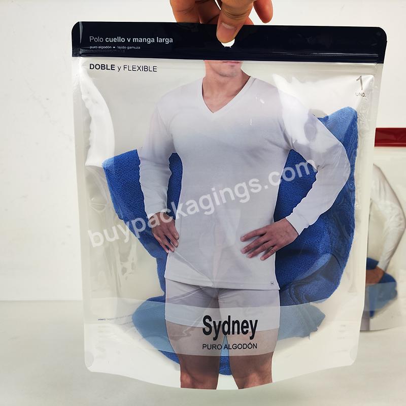 Custom Printing Underwear Packaging Bag Plastic Stand Up Pouch With Zipper Stockings Clothes Packaging Bag - Buy Stand Up Pouch Bag,Underwear Packaging Bag,Clothes Packaging Bag.