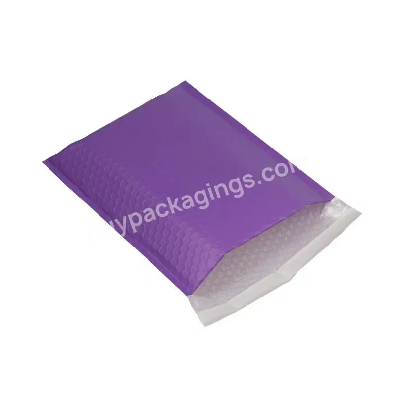 Custom Purple Bubble Mailers Medium Mailing Packaging Postal Self Seal Waterproof Boutique Shipping Bags For Clothes Supplies