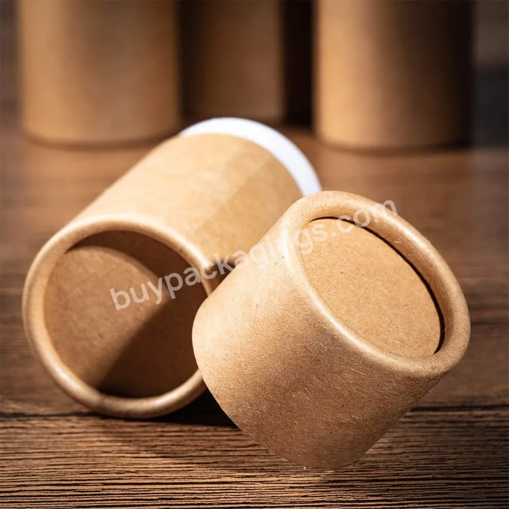 Custom Recyclable Kraft Paperboard Round Tea Coffee Bean Containers Crafts Gift Paper Tube Packaging