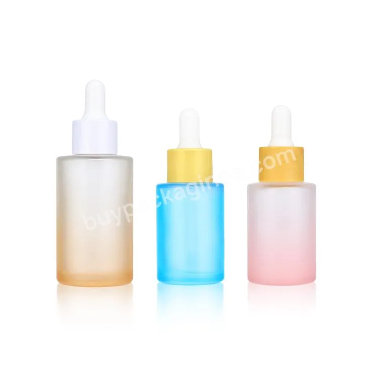 Custom Skincare Packaging 30ml 60ml Frosted Cosmetic Glass Bottle Luxury Essential Oil Serum Glass Dropper Bottle - Buy 60ml Dropper Bottle,Serum Dropper Bottle,Essential Oil Bottle.