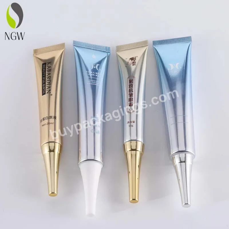 Custom Soft Plastic Tubes Aluminum Tube Oval Empty Eye Cream Lotion Cosmetic Tube Packaging With Long Nozzle - Buy Eco-friendly Cosmetic Tube Packaging,Plastic Test Tube Packaging,Cosmetic Tubes Packaging.