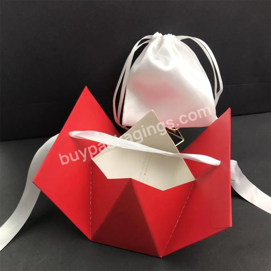 Custom Triangle Box White Card Kraft Paper Box Cosmetic Product Packaging Box For Gift - Buy Cosmetic Gift Set Packaging Box,Customized Gift Box Triangle Shape Folding Gift Box,Paper Cardboard Custom Logo For Color Cosmetic.