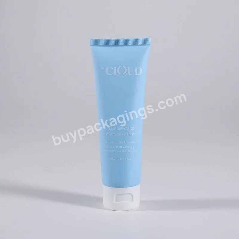 Custom White Biodegradable Cosmetic Scrub Tube Sunblock Shampoo Plastic Black Hand Cream Skin Care Cylinder Matte Tubes