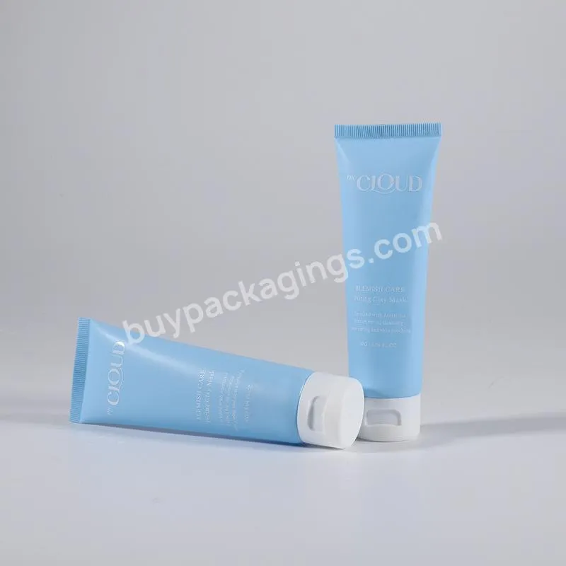 Custom White Biodegradable Cosmetic Scrub Tube Sunblock Shampoo Plastic Black Hand Cream Skin Care Cylinder Matte Tubes