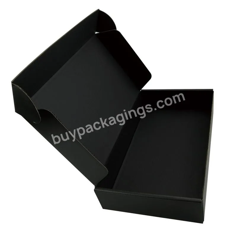 Custom Wholesale Corrugated Paper courier box Solid Black Color Printing For Packaging