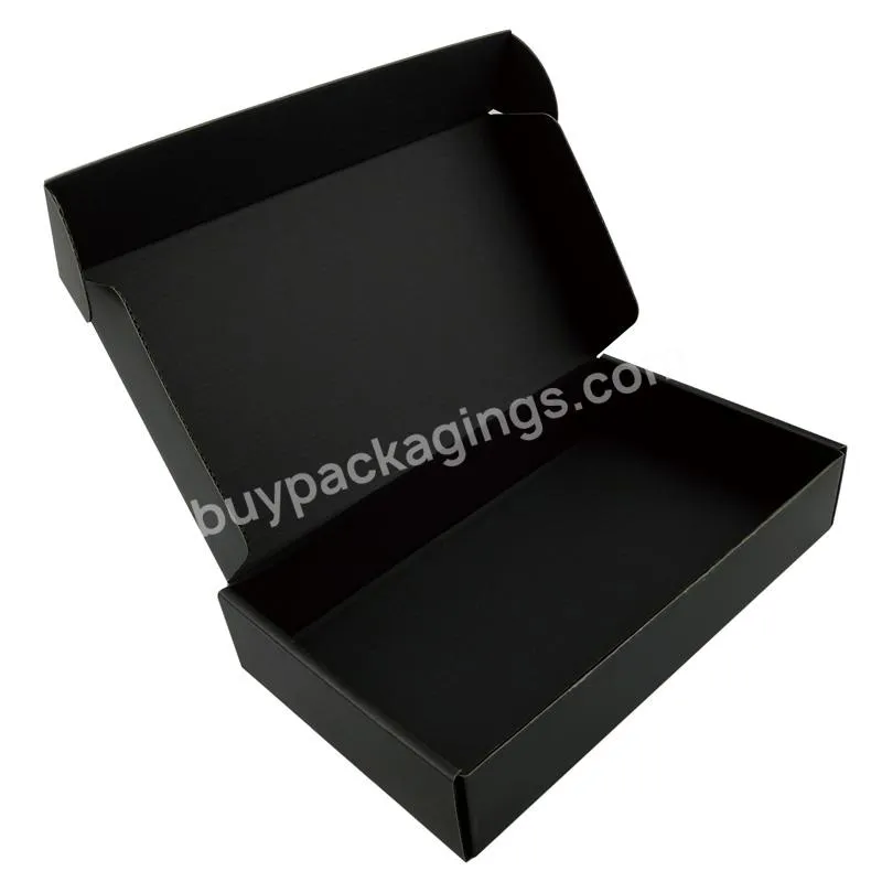 Custom Wholesale Corrugated Paper courier box Solid Black Color Printing For Packaging