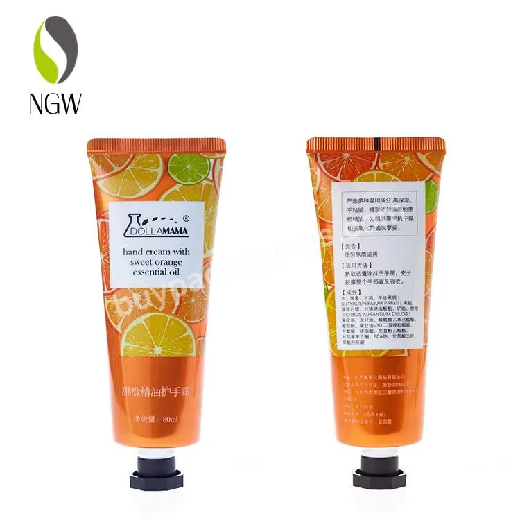 Customized Abl Aluminum Plastic Tube Composite Hand Cream Lotion Tube Cosmetic Packaging Tube With Octagonal Cover