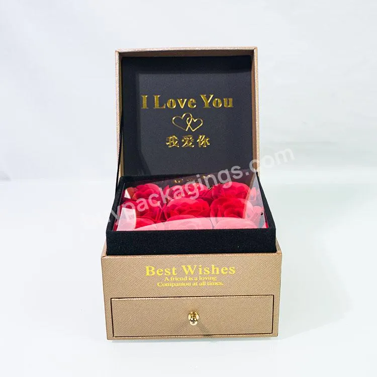 Customized And Manufacturers Wholesale Flower Gift Box For Mother's Day Valentine's Day Rose Packaging With Drawer Flower Box - Buy Mom Boxes For Flowers,Flower Box For Mothers Day,Flower Gift Box For Mother's Day Valentine's Day.