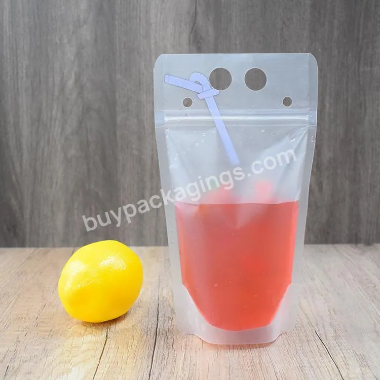 Customized Biodegradable Clear Water Liquid Food Beverage Packaging Disposable Plastic Juice Drink Pouches Bags With Straw Hole - Buy Disposable Plastic Juice Drink Pouches Bags,Plastic Juice Drink Pouches Bags,Beverage Bag With Straw Hole.