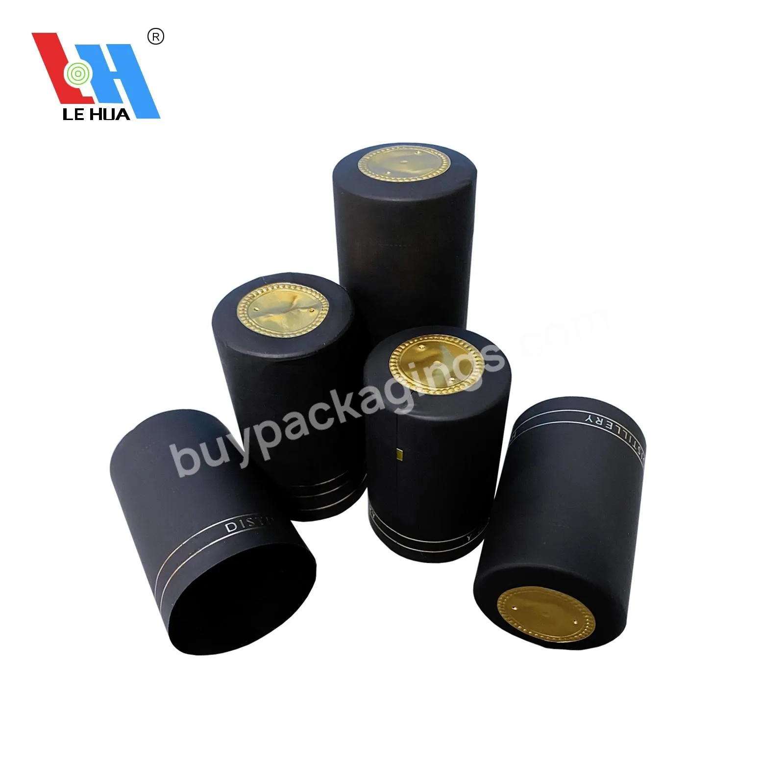 Customized Frosted Matt Black Heat Shrink Champagne Capsule Container Shrink Wrap Wine Bottle Tops For Wine Pvc Shrink Capsule - Buy Pvc Heat Shrink Capsules For Juice Wine Bottle,Clear Pvc Plastic Shrink Wrap Bands With Tear Tape,Heat Shrink Capsule