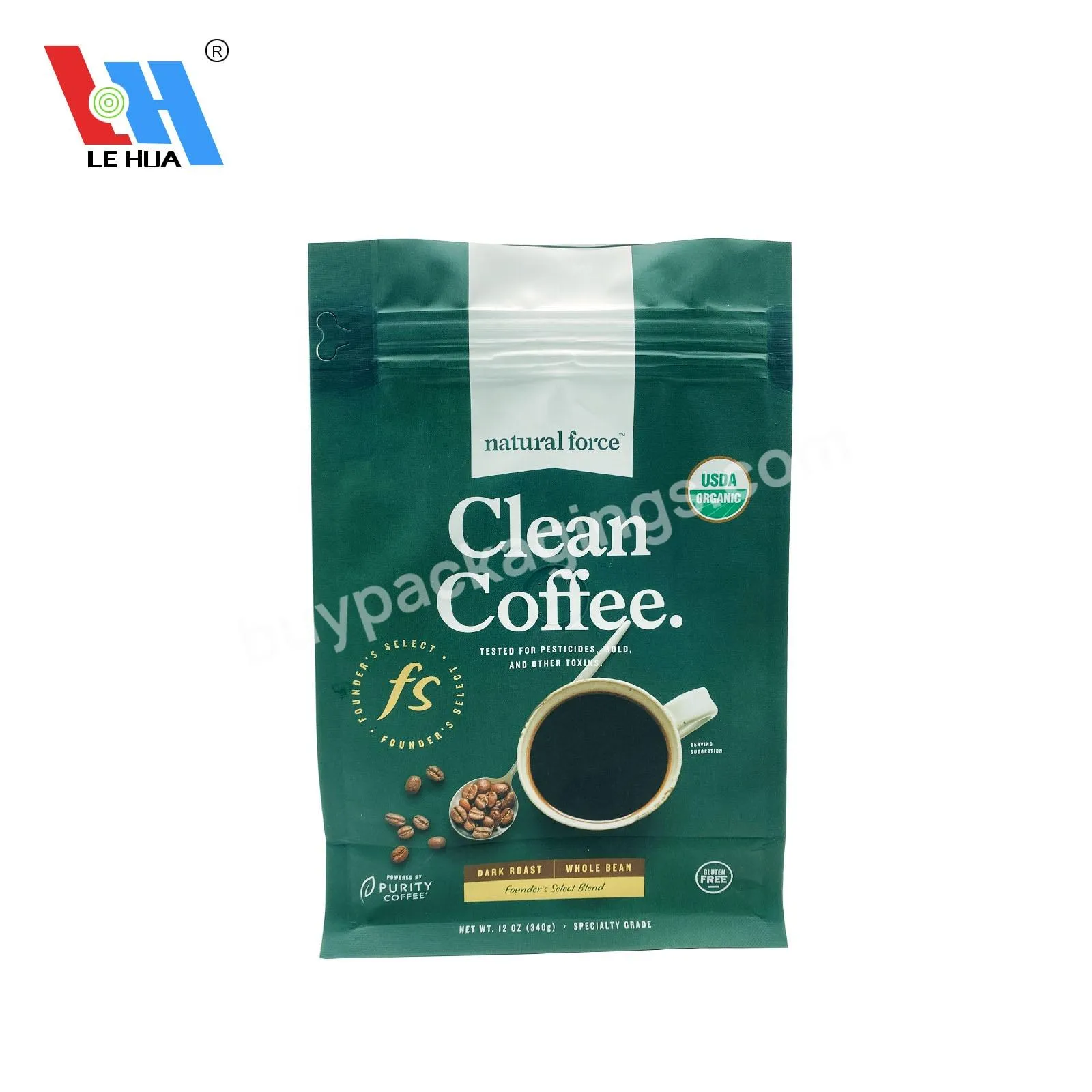 Customized Hot Selling Octagon Seal Flat Bottom Zipper Coffee Bag Packaging With Air Valve - Buy Octagon Seal Flat Bottom Zipper Coffee Bag,Coffee Packaging Pouch,Coffee Bean Packaging.