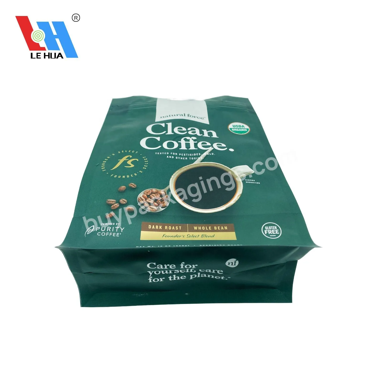 Customized Hot Selling Octagon Seal Flat Bottom Zipper Coffee Bag Packaging With Air Valve - Buy Octagon Seal Flat Bottom Zipper Coffee Bag,Coffee Packaging Pouch,Coffee Bean Packaging.