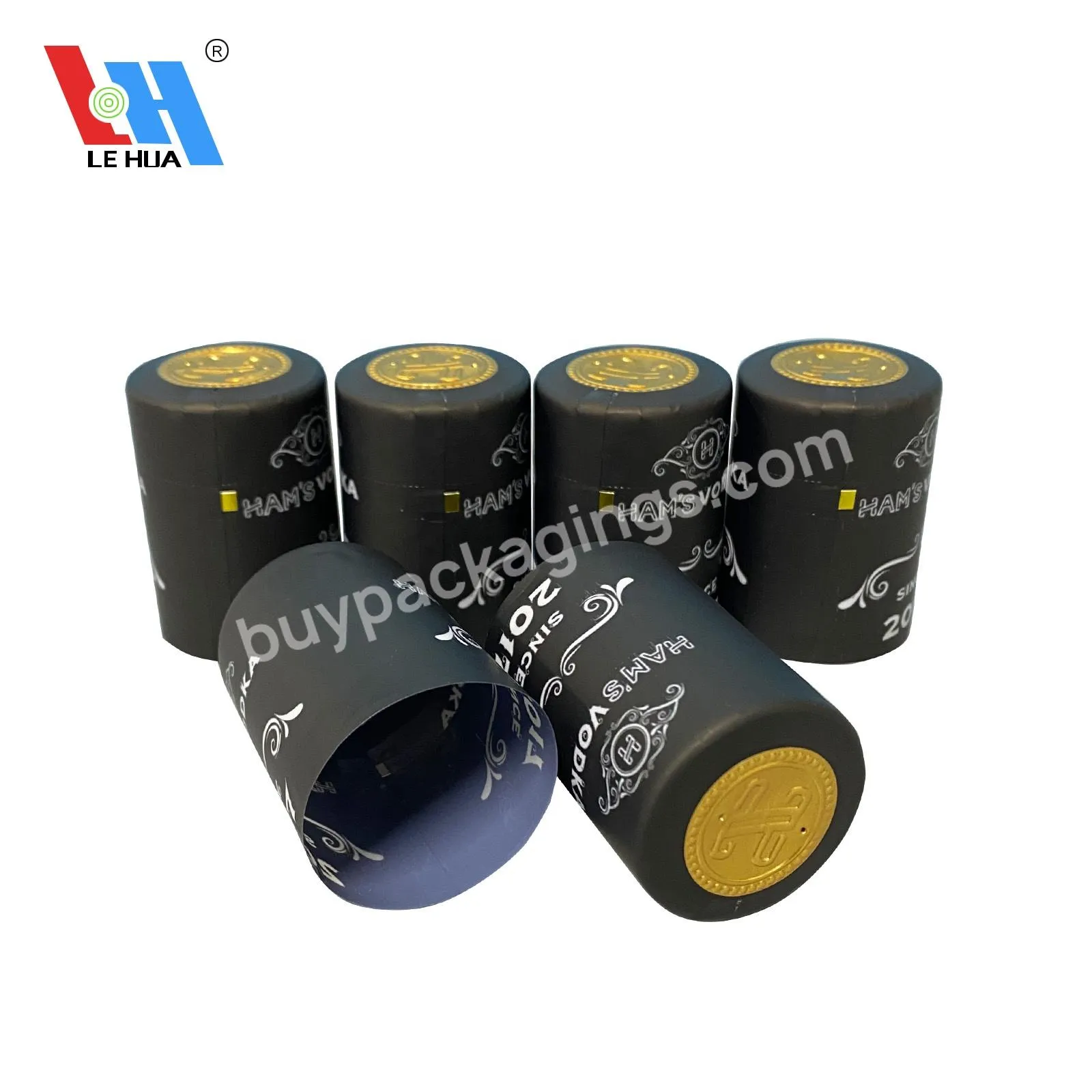 Customized Logo Heat Shrink Champagne Capsule Container Shrink Wrap Wine Bottle Tops For Wine Pvc/pet Shrink Capsule - Buy Pvc Heat Shrink Capsules For Bottle Vodka Bottle Shrink Capsules,Clear Pvc Plastic Shrink Wrap Bands With Tear Tape,Heat Shrink