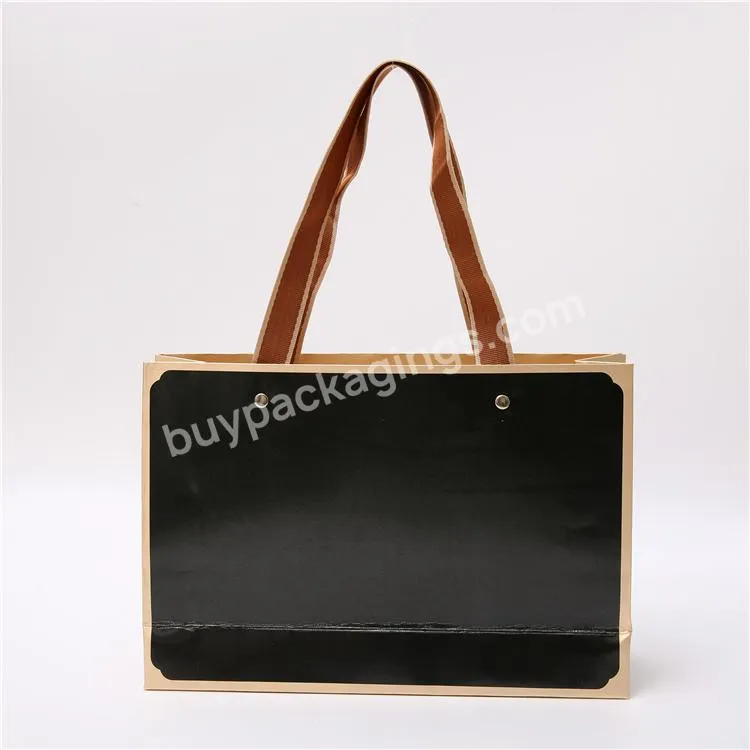 Customized New Design High Quality Delicate Paper Gift Bag Packaging With Clear Opening Window