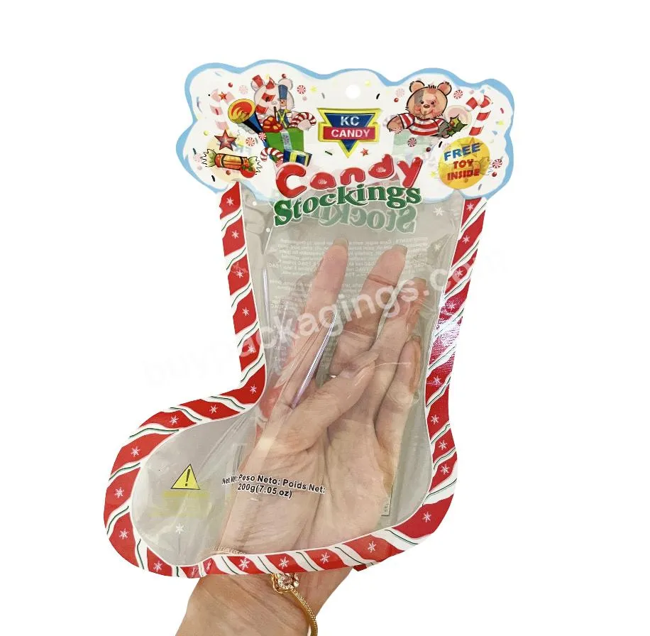 Customized Special Shaped Candy Stockings Bags Plastic Gift Bag Die Cut Packaging Bag - Buy Cookie Candy Shape Die Cut Small Mylar Bags 3.5,Bag Frosted Plastic Bag Die Cut Plastic Bag,Eco Plastic Bag Die Cut Plastic Bag Pp Plastic Bag.