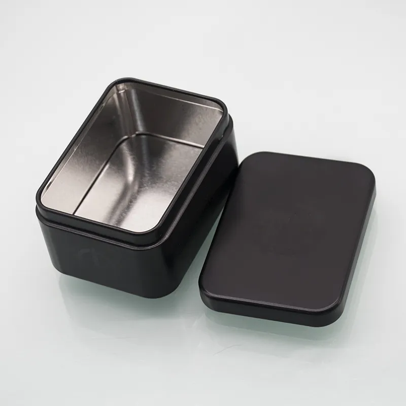 Customized Wholesale Empty Food Grade Rectangle Metal Tea Packaging Square Tinplate Tea tin box for packaging tea