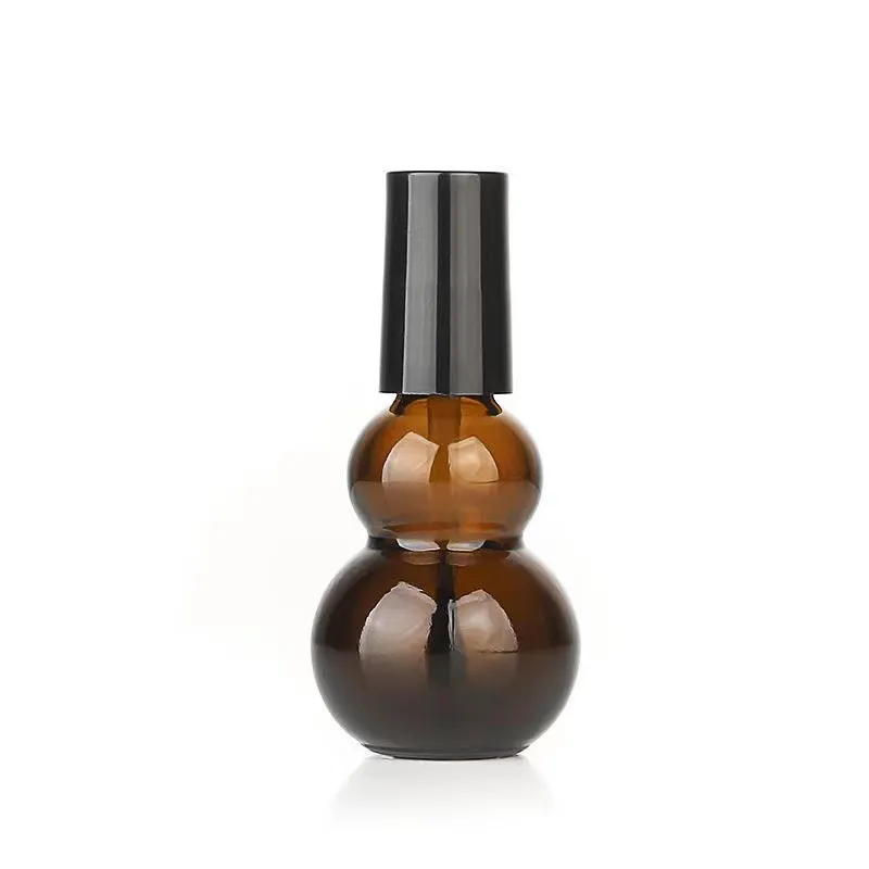 Cute Empty 10ML Luxury Glass Nail Polish Bottle Gourd-shaped Nail Polish Oil Bottle With Screw Cap