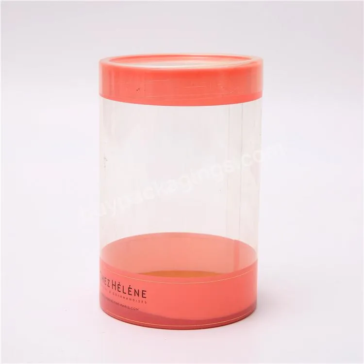 Cylinder Gift Box Round Packaging Tube with Lid Wholesale Clear Plastic PVC PET PP Customized Environmental Gift & Craft Accept