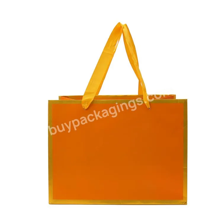 Delicate Portable Simple Style Holiday Gifts Paper Bag Packaging With Custom Print Logo
