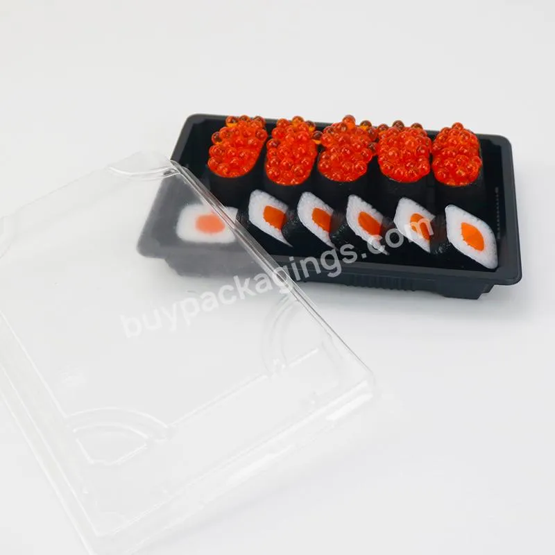 Disposable Custom Plastic Rectangle Packaging Take-away Recyclable Sushi Box