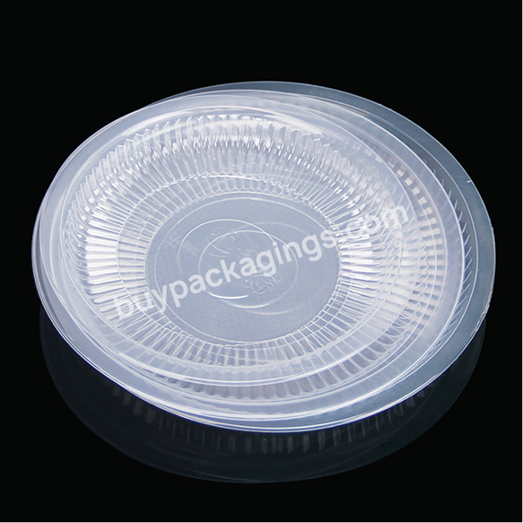 Disposable Microwave Usable Transparent Clear Round Plastic Pp Meal Tray Packaging For Food,Fruit,Cake Microave