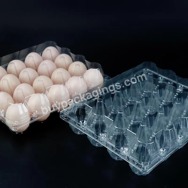 Disposable Pet Transparent Packaging Carton Box Plastic Egg Tray With 20 Holes