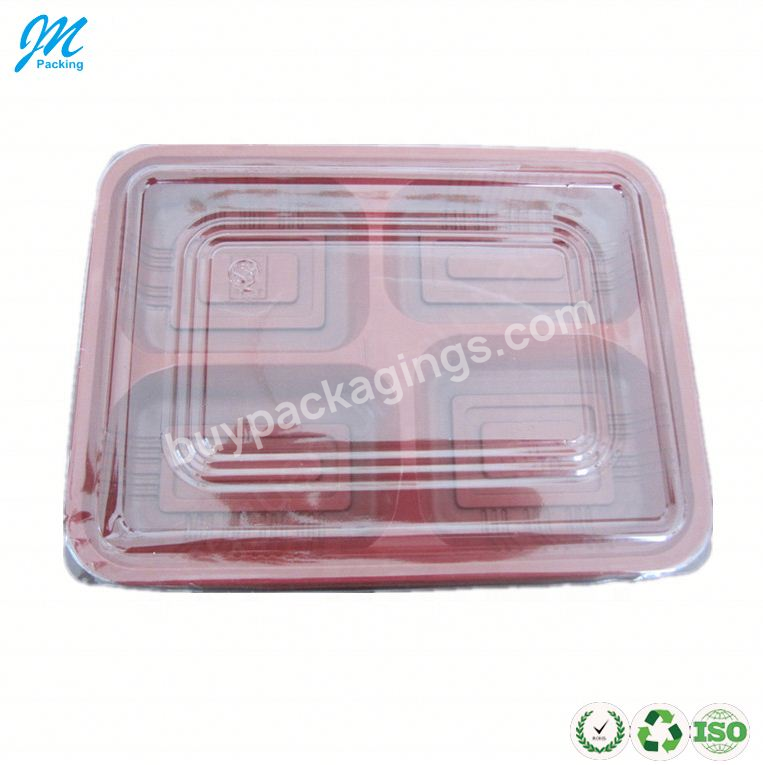 Disposable Plastic 4 Compartment Lunch Box Takeaway Food Packaging Container - Buy 4 Compartment Lunch Box,Takeaway Food Container,Disposable Lunch Box.