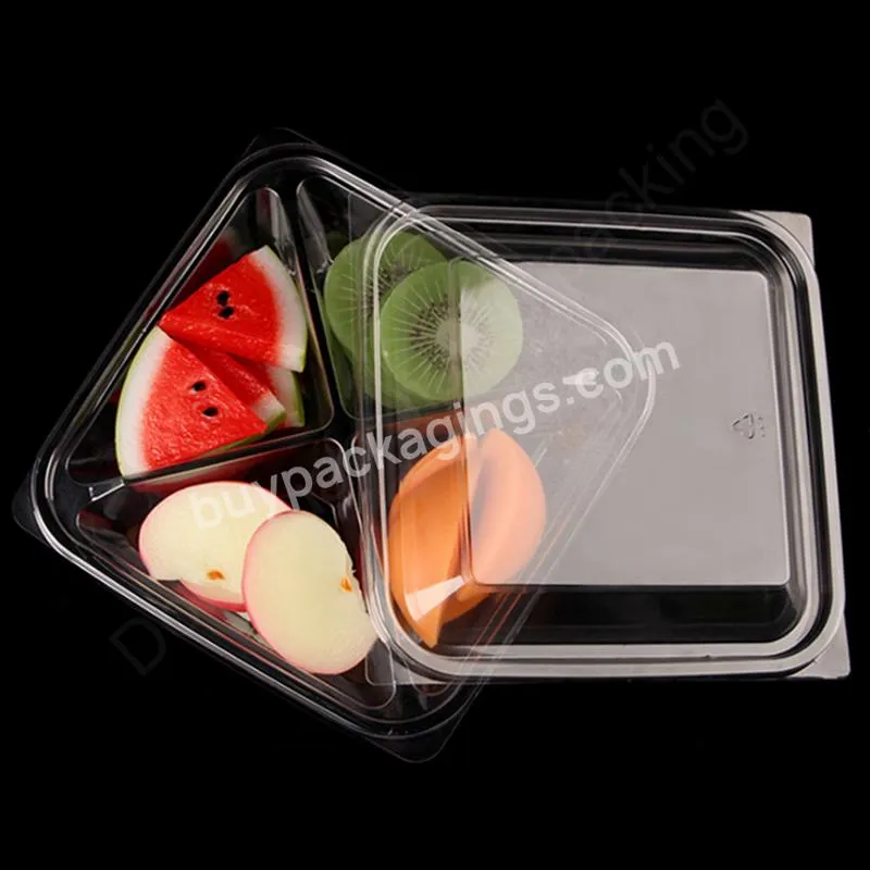 Disposable Plastic Transparent Fruit Salad Blister Box Container Packaging With Lid - Buy Plastic Fruit Container,Salad Packaging,Salad Container.