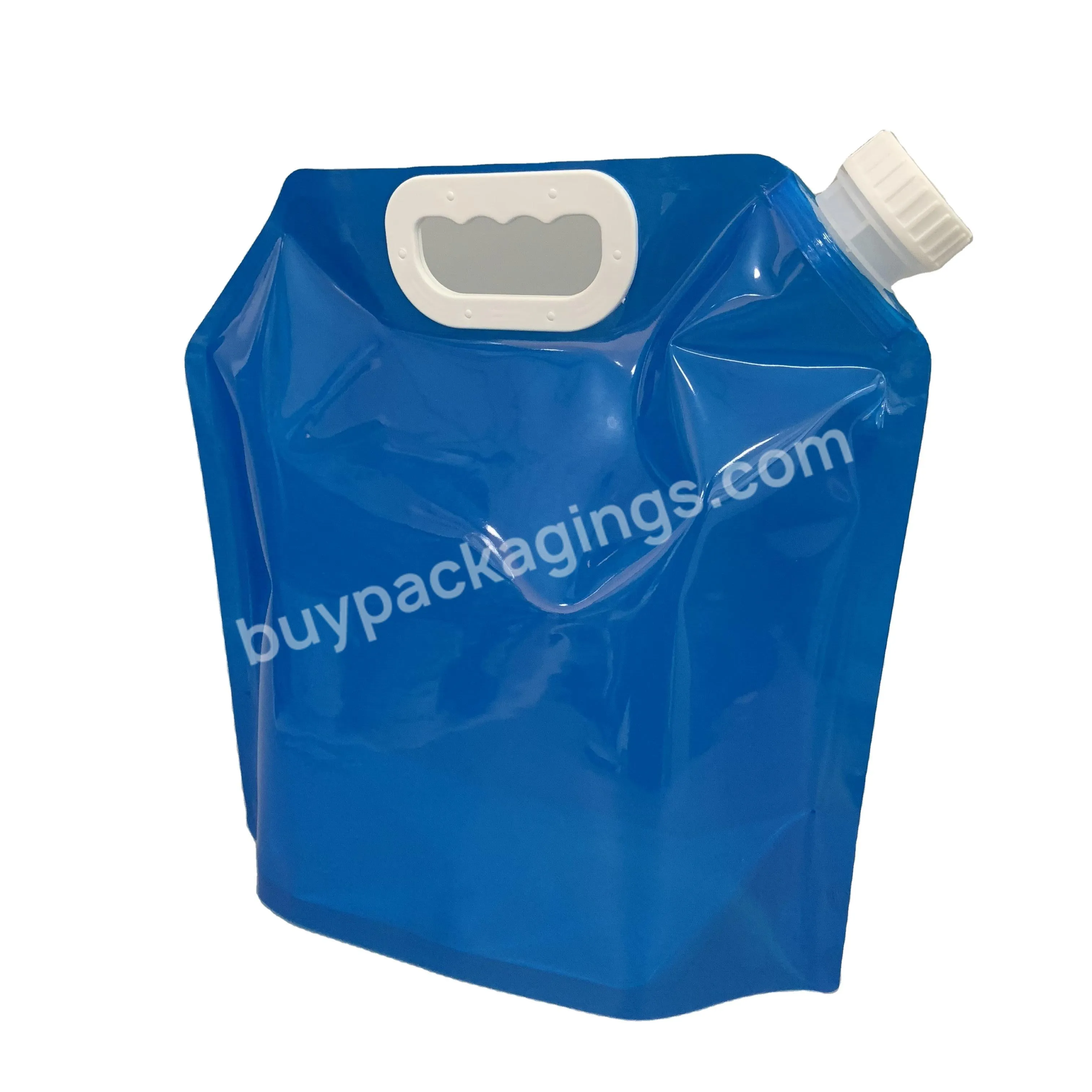 Drinking Blue Transparent Plastic Portable Reusable 5 Liter Water Bag Pouch - Buy Water Bag Pouch,Reusable 5 Liter Bag,Portable Water Bag.