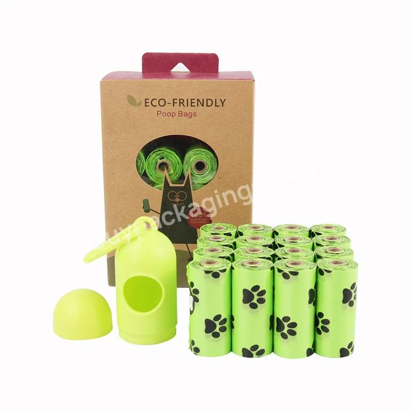 Earth Friendly Plastic Biodegradable Compostable Carrier Sustainable Flushable Dog Poop Bin Waste Bags With Dispenser - Buy Bio Degradable Poop Bags,Flushable Dog Poop Bag,Compostable Dog Waste Bags.