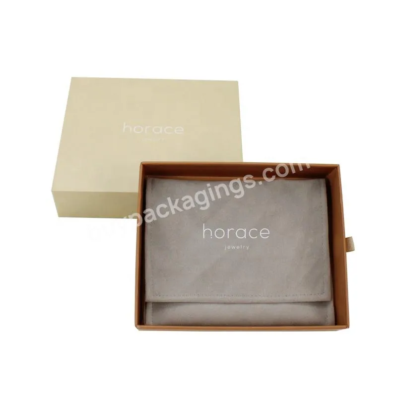 Eco-friendly Cardboard Cardboard Boxes Drawers Wedding Sliding Paper Rigid Jewellery Drawer Box With Pouch