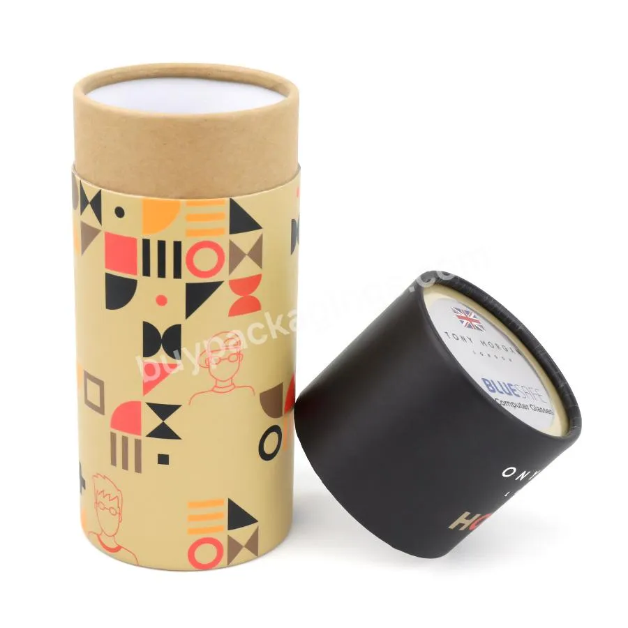 Eco Friendly Kraft Paper Packaging Tube Clothes Paper Tube Packaging Cardboard Cylindrical Paper Box With Tin Lid - Buy Cardboard Deodorant Tube 60ml,Cardboard Tubes Xxl,Cardboard Tube Packaging Green.