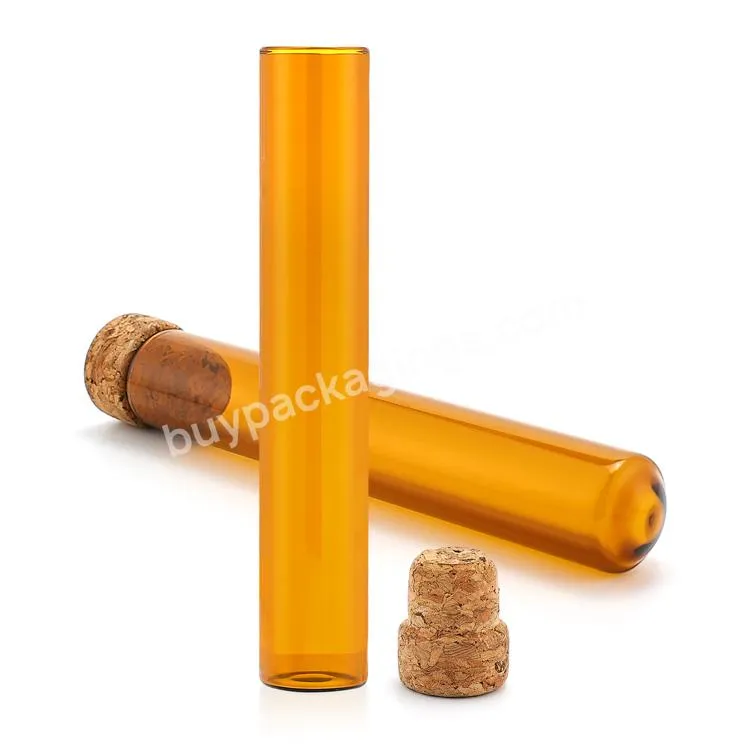 Eco-friendly Materials Amber Clear Tube Packaging 25ml Smell Proof Glass Tube With Cork - Buy Eco-friendly Materials Amber Clear Tube Packaging 25ml Smell Proof Glass Tube With Cork,Eco-friendly Materials Amber Clear Tube Packaging 25ml Smell Proof G