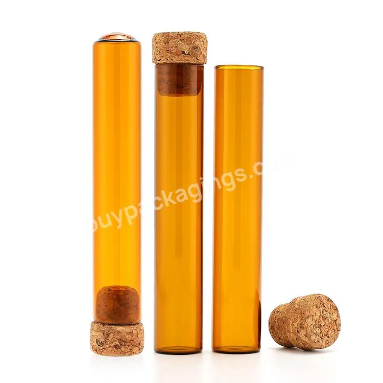Eco-friendly Materials Amber Clear Tube Packaging 25ml Smell Proof Glass Tube With Cork - Buy Eco-friendly Materials Amber Clear Tube Packaging 25ml Smell Proof Glass Tube With Cork,Eco-friendly Materials Amber Clear Tube Packaging 25ml Smell Proof G