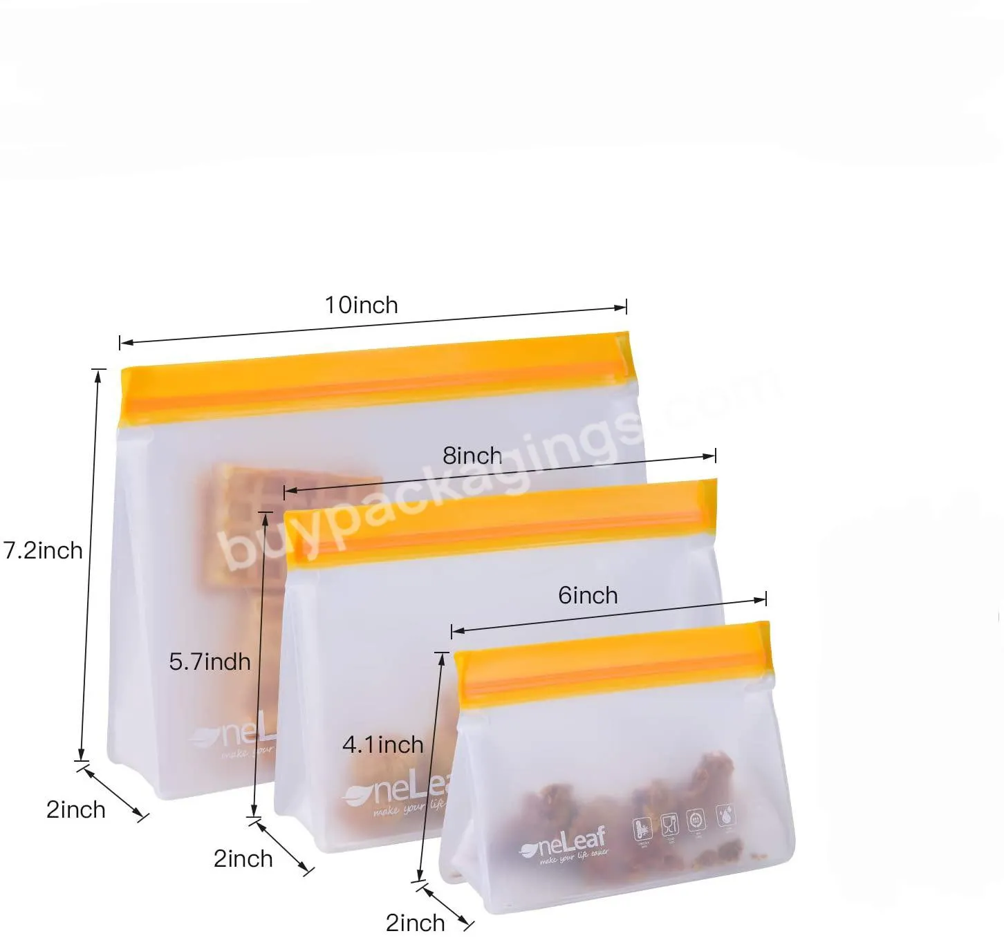 Eco Plastic Translucent Frosted Peva Food Storage Zipper Bags For Food - Buy Zipper Bags Food Storage,Plastic Food Storage Bags,Translucent Frosted Peva Food Storage Bag.